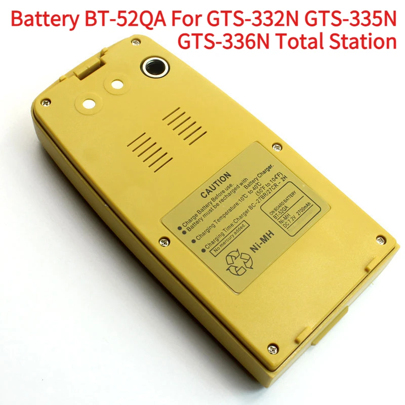 2700mAh Rechargeable Battery BT-52QA for GTS-332N GTS-335N GTS-336N Total Station Rechargeable NI-MH Battery BT-52QA
2700mAh Rechargeable Battery BT-52QA for GTS-332N GTS-335N GTS-336N Total Station Rechargeable NI-MH Battery BT-52QA