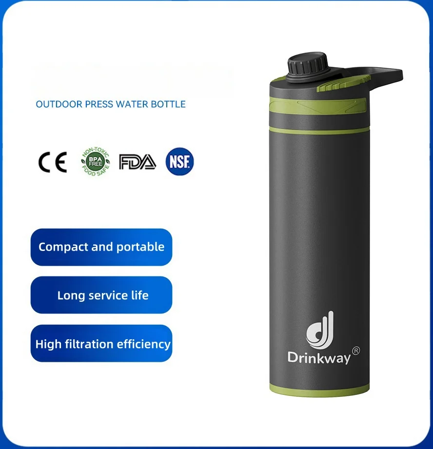 Outdoor Portable Individual Water Purifier Travel Camping Drinking Water Filter Press Type Direct Drinking Water Purifier Cup
Outdoor Portable Individual Water Purifier Travel Camping Drinking Water Filter Press Type Direct Drinking Water Purifier Cup
