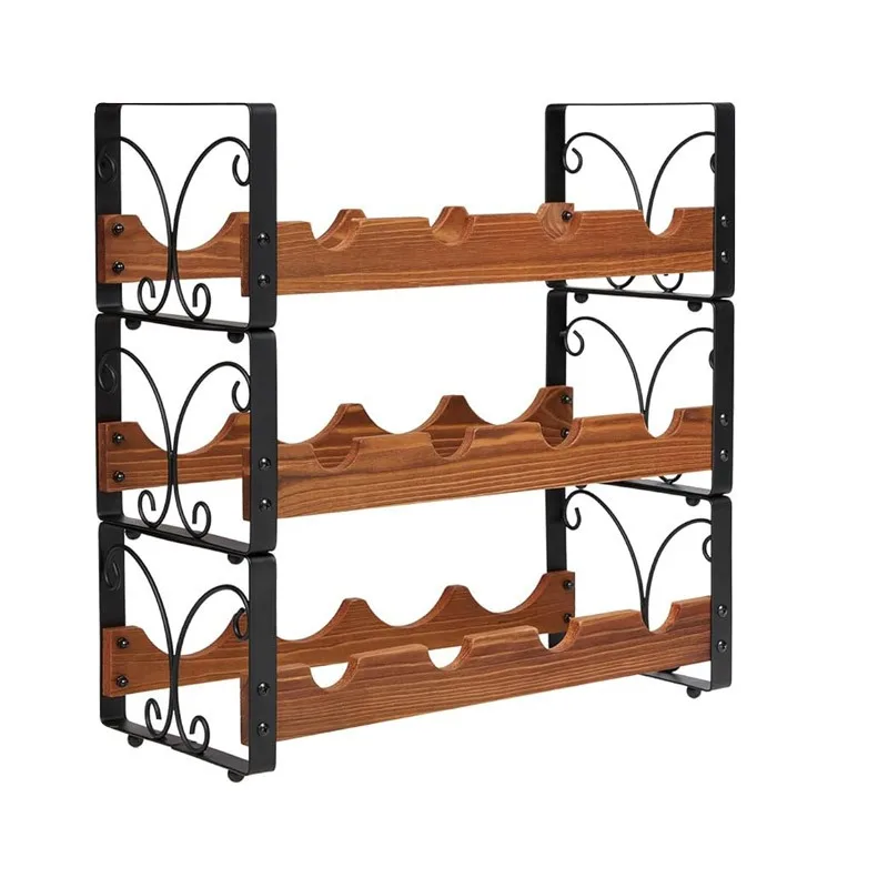 Iron and wood combined multi-layer red wine rack, wine storage rack, stackable red wine display rack
Iron and wood combined multi-layer red wine rack, wine storage rack, stackable red wine display rack