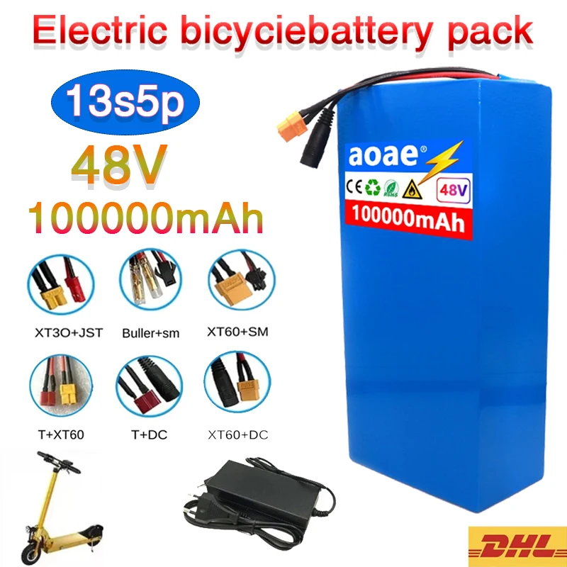 13S5P 48V 100000mAh Battery 18650 Lithium Battery Pack 1500W Electric Bicycle Battery Built in 30A BMS
13S5P 48V 100000mAh Battery 18650 Lithium Battery Pack 1500W Electric Bicycle Battery Built in 30A BMS