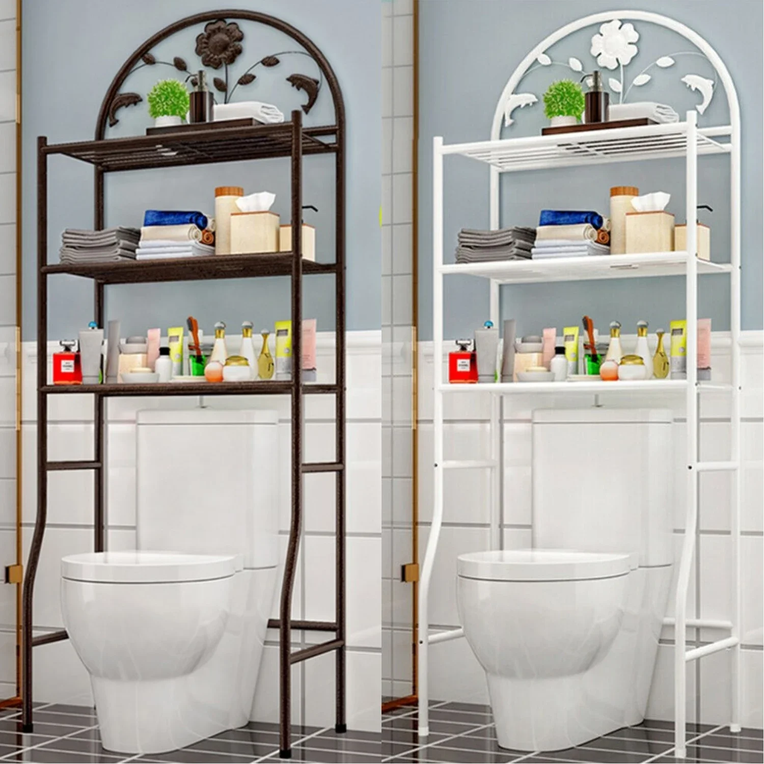 Over The Toilet Storage Rack Bathroom Organizer Shelf Space Saver Metal Standing 
Over The Toilet Storage Rack Bathroom Organizer Shelf Space Saver Metal Standing
