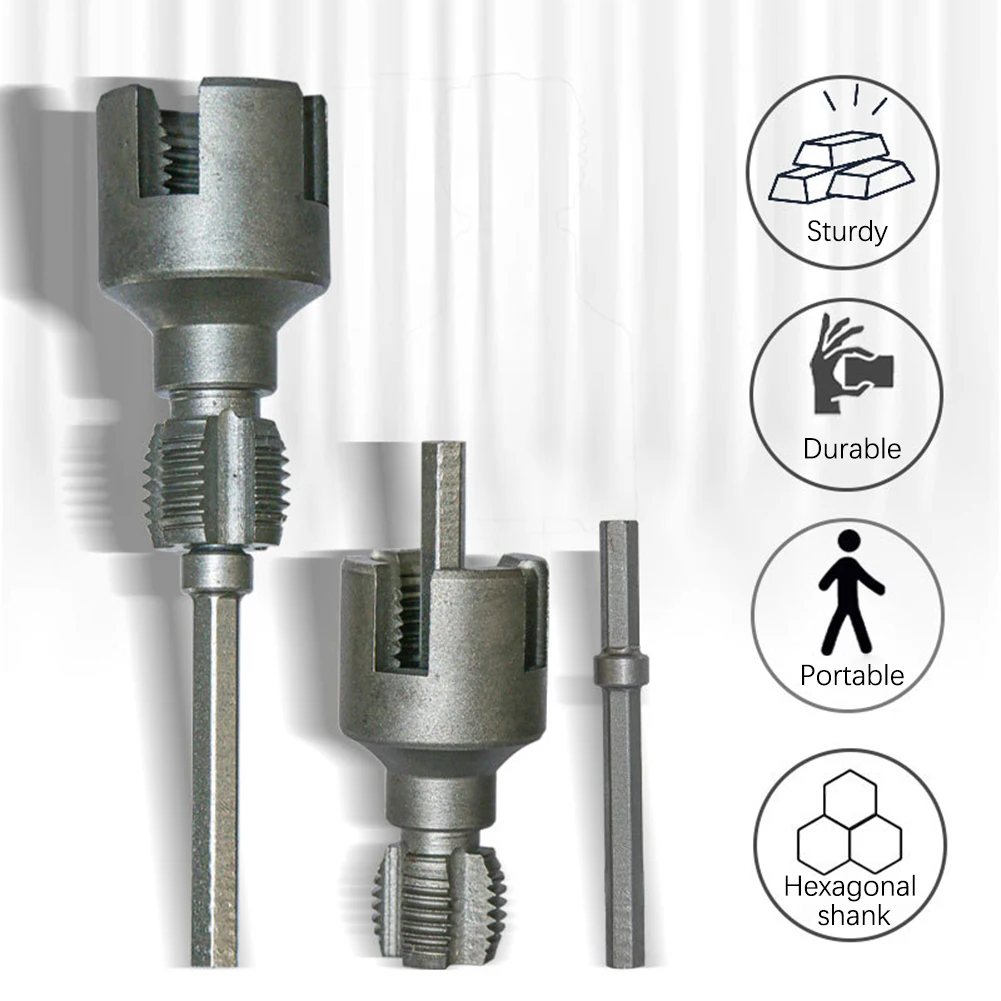 Pipe Thread Cutting Tool Electric Drill Compatible PVC Pipe Threader Kit 1/2'' 3/4'' Internal External Rethreading Maker
Pipe Thread Cutting Tool Electric Drill Compatible PVC Pipe Threader Kit 1/2'' 3/4'' Internal External Rethreading Maker