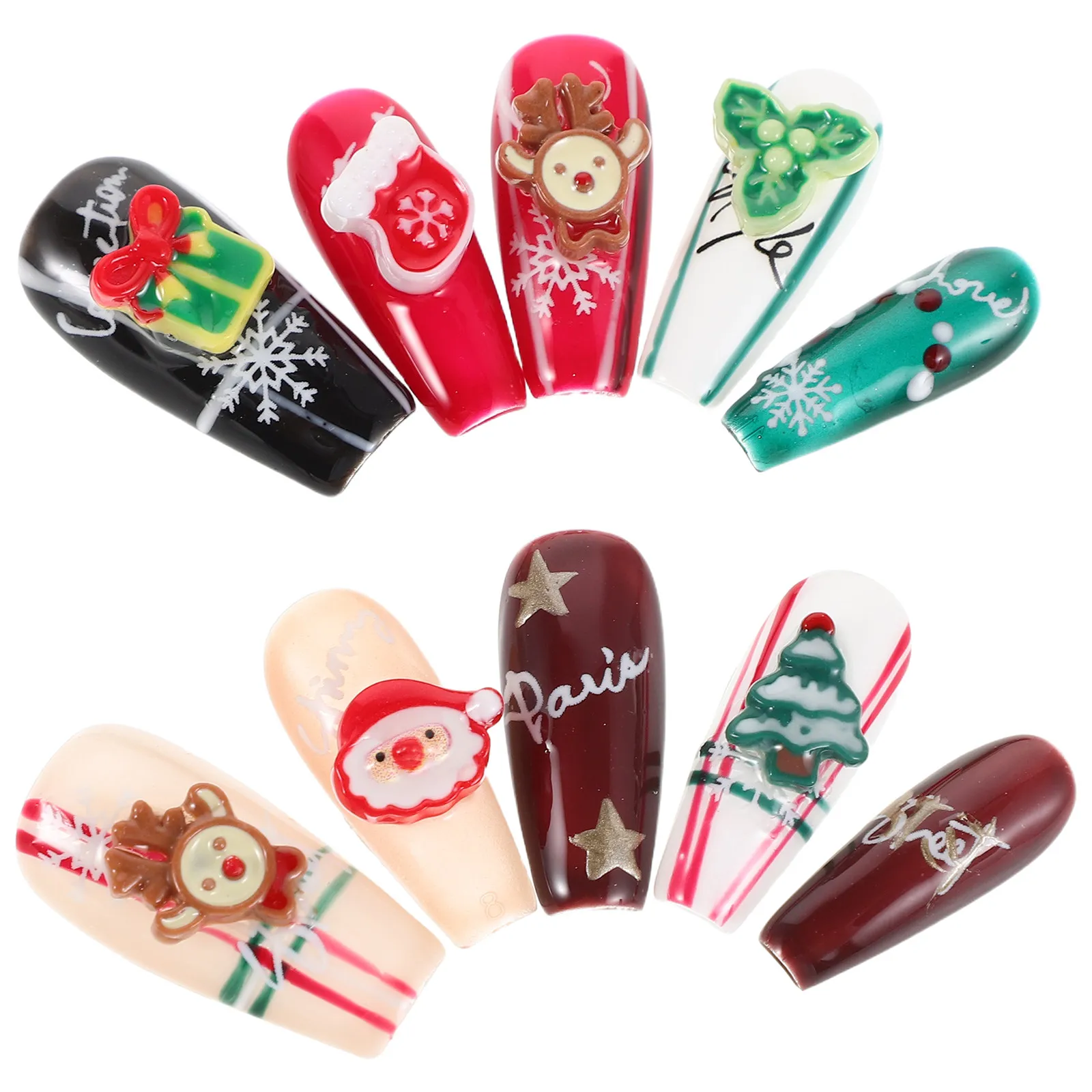 1Set Christmas Press on Nails Reusable Full Cover Santa Snowflake Christmas Tree Red White Fake Nail Tips Holiday Party Manicure
1Set Christmas Press on Nails Reusable Full Cover Santa Snowflake Christmas Tree Red White Fake Nail Tips Holiday Party Manicure