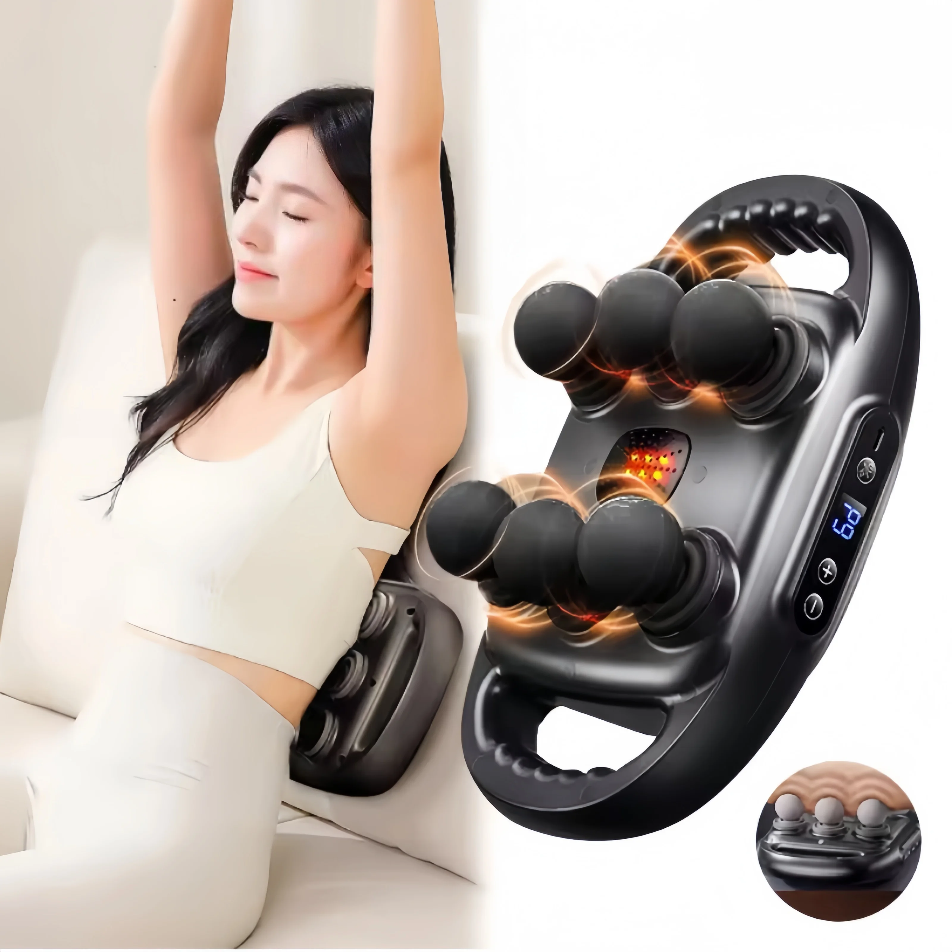 Fascia Gun Muscle Massager Gun High Frequency Back Waist Massage Machine Six-head Body Shoulder Professional Fascia Massage Gun
Fascia Gun Muscle Massager Gun High Frequency Back Waist Massage Machine Six-head Body Shoulder Professional Fascia Massage Gun