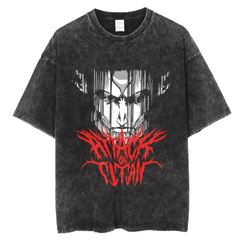 Oversized Attack on Titan Washed Summer T-Shirt, Vintage Distressed Anime Graphic Streetwear for Men Women, Survey Corps AOT Tee
Oversized Attack on Titan Washed Summer T-Shirt, Vintage Distressed Anime Graphic Streetwear for Men Women, Survey Corps AOT Tee