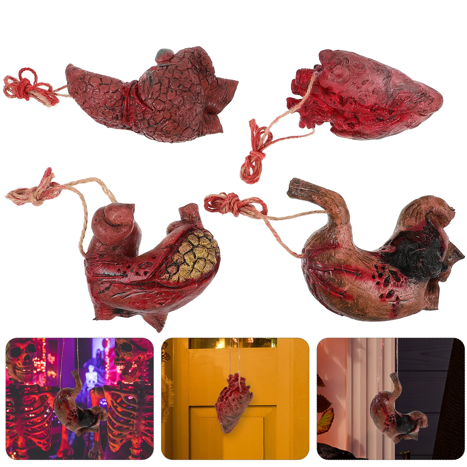 4 шт., реалистичные человеческие органы, подвесной декор, украшения для вечеринки на Хэллоуин, жуткий реквизит для сцены, подвеска в виде дома с привидениями, новинка
4 шт., реалистичные человеческие органы, подвесной декор, украшения для вечеринки на Хэллоуин, жуткий реквизит для сцены, подвеска в виде дома с привидениями, новинка