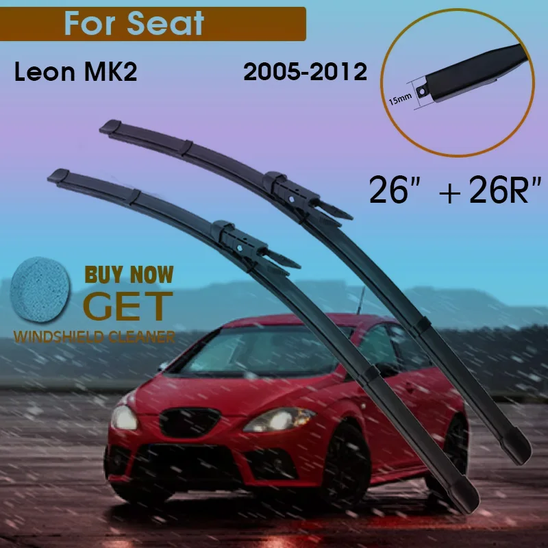 Car Wiper Blade For Seat Leon MK2 2005-2012 Windshield Rubber Silicon Refill Front Window Wiper 26"+26R" LHD RHD Accessories
Car Wiper Blade For Seat Leon MK2 2005-2012 Windshield Rubber Silicon Refill Front Window Wiper 26"+26R" LHD RHD Accessories