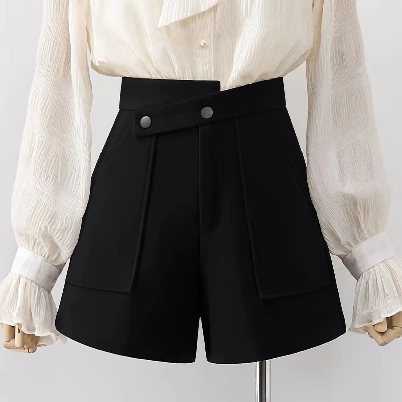 2023 Women's Autumn Winter Fashion High Waist A-line Shorts Female Pockets Woolen Shorts Ladies Loose Wide-leg Shorts U576
2023 Women's Autumn Winter Fashion High Waist A-line Shorts Female Pockets Woolen Shorts Ladies Loose Wide-leg Shorts U576