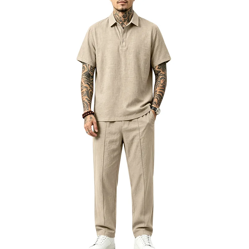 UNITIM Summer Man Casual Set Thin Turn Down Collar Polo Shirts Men Loose Straight Pant Male Simple Sport Casual 2-piece Outfit
UNITIM Summer Man Casual Set Thin Turn Down Collar Polo Shirts Men Loose Straight Pant Male Simple Sport Casual 2-piece Outfit
