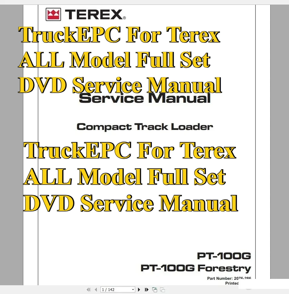 TruckEPC для всех моделей Terex, полный комплект DVD, руководство по обслуживанию
TruckEPC для всех моделей Terex, полный комплект DVD, руководство по обслуживанию