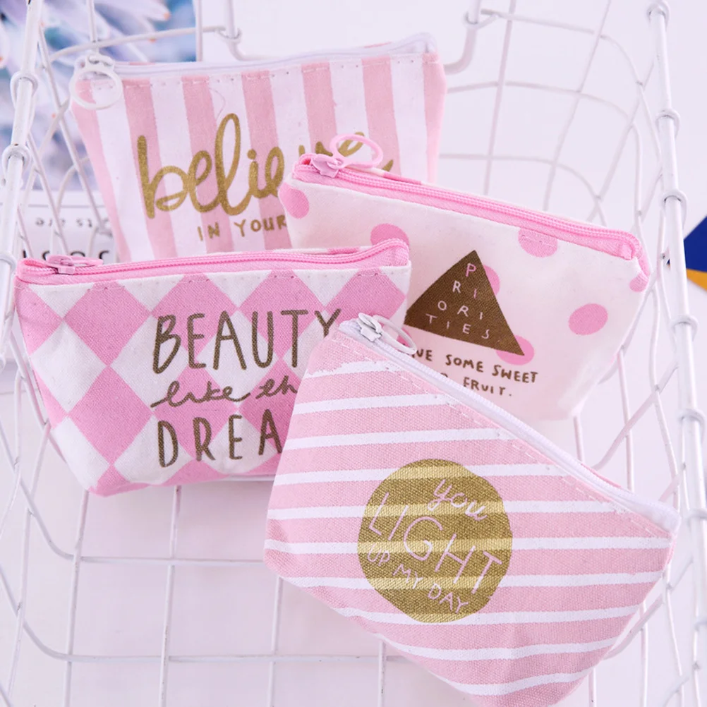 4Pcs Canvas Coin Purses Change Pouch Lightweight Zipper Coin Holder Mini Wallet Bags for Women Girls Cartoon Pattern Random
4Pcs Canvas Coin Purses Change Pouch Lightweight Zipper Coin Holder Mini Wallet Bags for Women Girls Cartoon Pattern Random