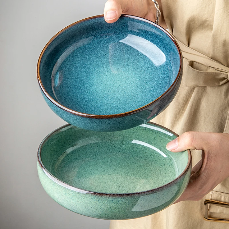 TQH Vintage ceramic bowl Home dish Salad bowl Thickened noodle bowl soup plate Nordic cutlery
TQH Vintage ceramic bowl Home dish Salad bowl Thickened noodle bowl soup plate Nordic cutlery