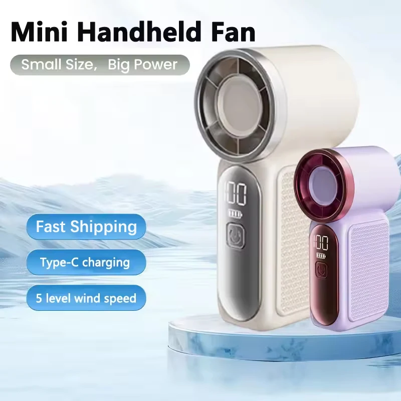 Portable Handheld Mini Fan 5 Speed Adjust Type c Rechargeable Fan Digital Display Desktop Fan Outdoor
Portable Handheld Mini Fan 5 Speed Adjust Type c Rechargeable Fan Digital Display Desktop Fan Outdoor