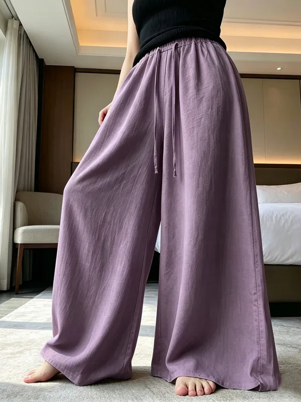 Women's Cotton Silk Sleep Pants Loose Fit Thin Breathable Summer Home Clothes Walking Pants Large Size Comfortable Long Trousers
Women's Cotton Silk Sleep Pants Loose Fit Thin Breathable Summer Home Clothes Walking Pants Large Size Comfortable Long Trousers