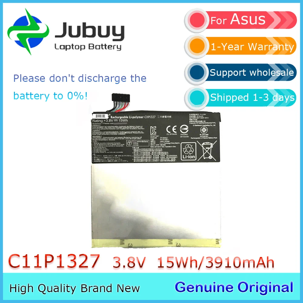 C11P1327 3.8V 15Wh Original Laptop Battery for Asus ME137 ME173X MeMO Pad HD7 C11P1304
C11P1327 3.8V 15Wh Original Laptop Battery for Asus ME137 ME173X MeMO Pad HD7 C11P1304