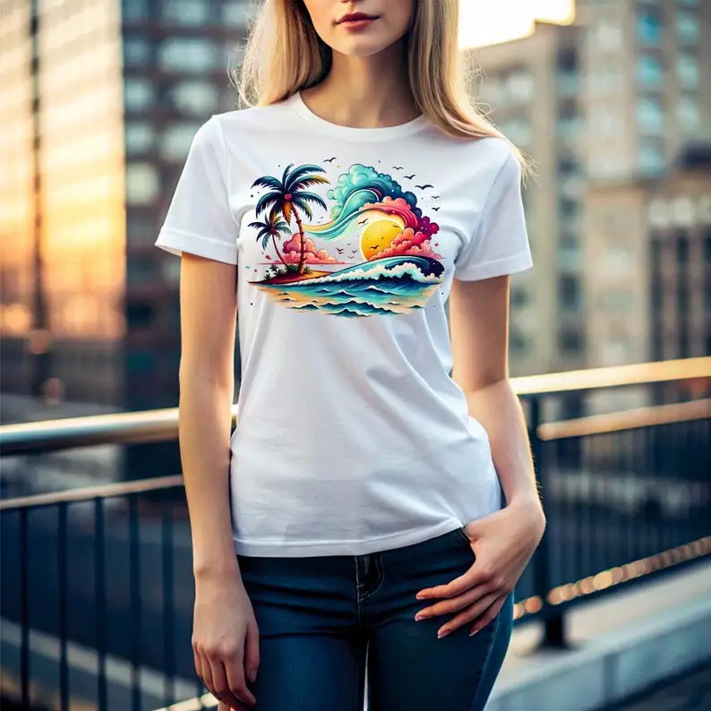 Ocean Beach T-Shirt Design - Beautiful Coastal Print for Summer and Beach Lovers
Ocean Beach T-Shirt Design - Beautiful Coastal Print for Summer and Beach Lovers
