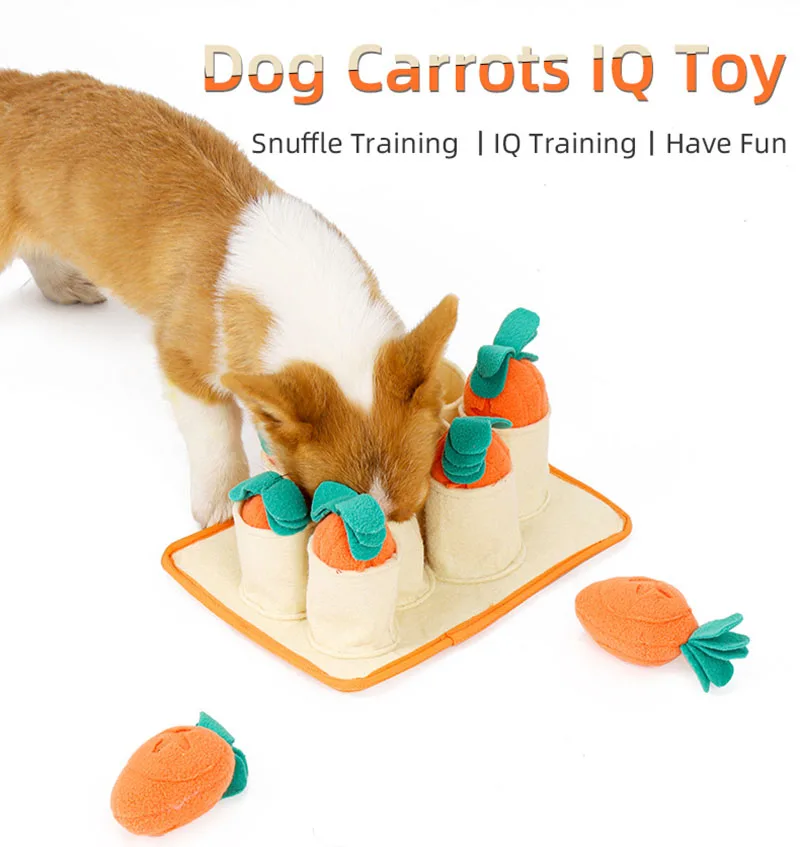 Dog Puzzle Toys Plush Carrot Interactive Games Increase Smell Training and Slow Feeding Puzzle Toys Training Iq Pet Products
Dog Puzzle Toys Plush Carrot Interactive Games Increase Smell Training and Slow Feeding Puzzle Toys Training Iq Pet Products