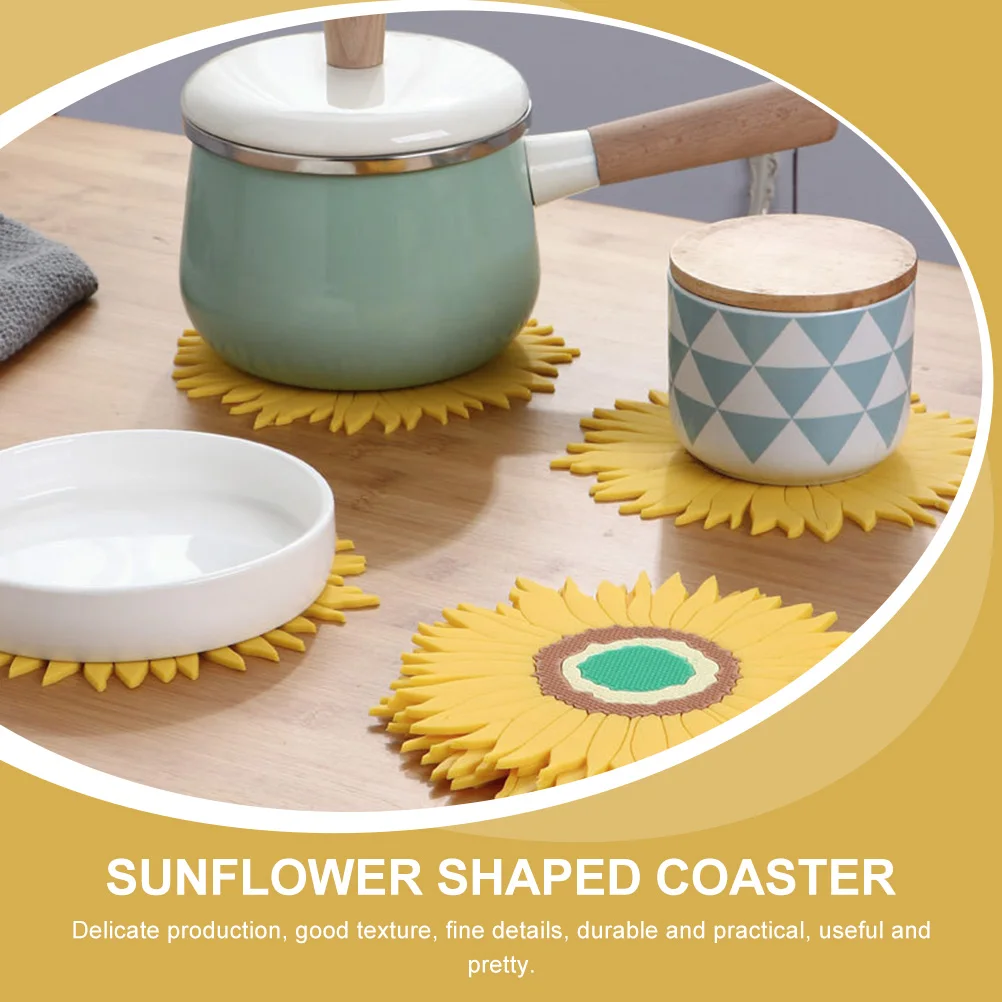2pcs Sunflower Shaped Placemats Anti Slip Heat Resistant Table Mats Insulation Coasters Kitchen Utensils Dining Mat Set
2pcs Sunflower Shaped Placemats Anti Slip Heat Resistant Table Mats Insulation Coasters Kitchen Utensils Dining Mat Set