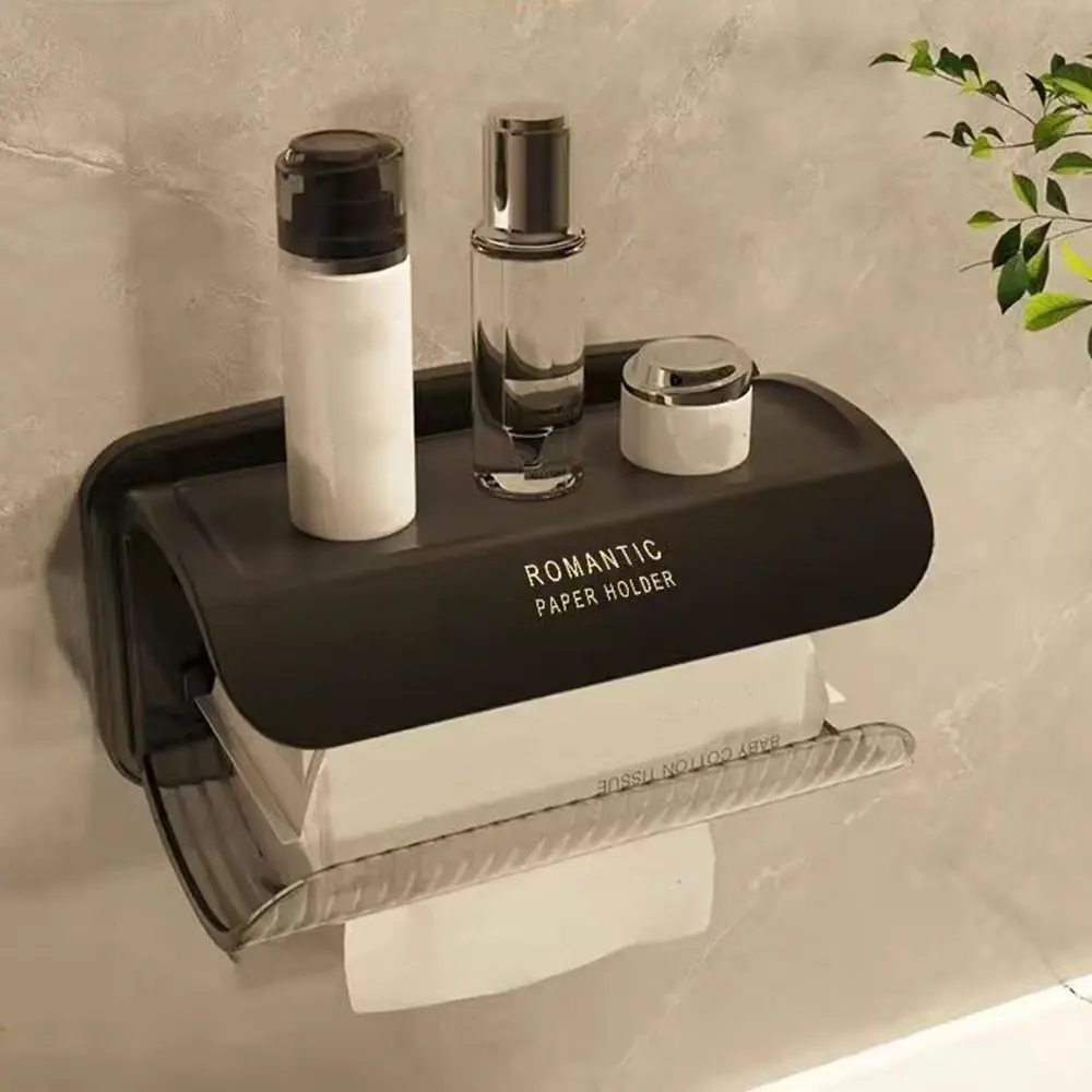 Plastic Toilet Paper Storage Rack Wall Mounted Punch-free Toilet Paper Holder Large Capacity Space Saving
Plastic Toilet Paper Storage Rack Wall Mounted Punch-free Toilet Paper Holder Large Capacity Space Saving