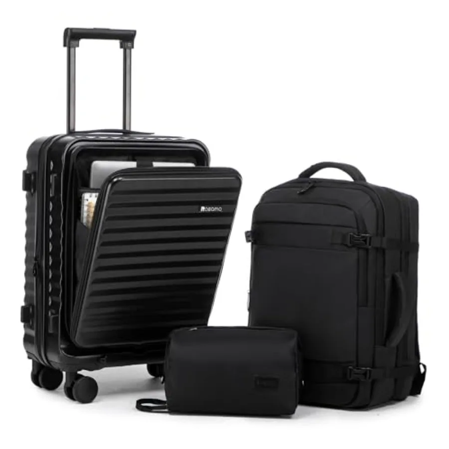 3 Pcs Luggage Set Expandable Suitcase 22x14x9 Airline Approved Carry on, Front Opening ABS Hard Case Suitcases with Spinner Whe
3 Pcs Luggage Set Expandable Suitcase 22x14x9 Airline Approved Carry on, Front Opening ABS Hard Case Suitcases with Spinner Whe