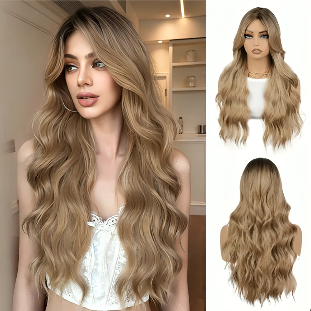 Elegant and fashionable golden brown split large wave long wig,26 inch synthetic fiber,for role-playing,Christmas,party holiday
Elegant and fashionable golden brown split large wave long wig,26 inch synthetic fiber,for role-playing,Christmas,party holiday