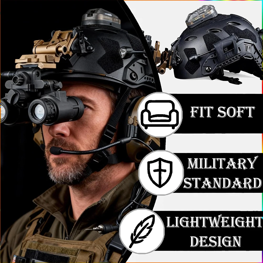 Multifunctional Tactical Gear Military Airsoft Bump Helmet 7-in-1 Set with NVG Model IR Light for Paintball Outdoor Field & Cos
Multifunctional Tactical Gear Military Airsoft Bump Helmet 7-in-1 Set with NVG Model IR Light for Paintball Outdoor Field & Cos