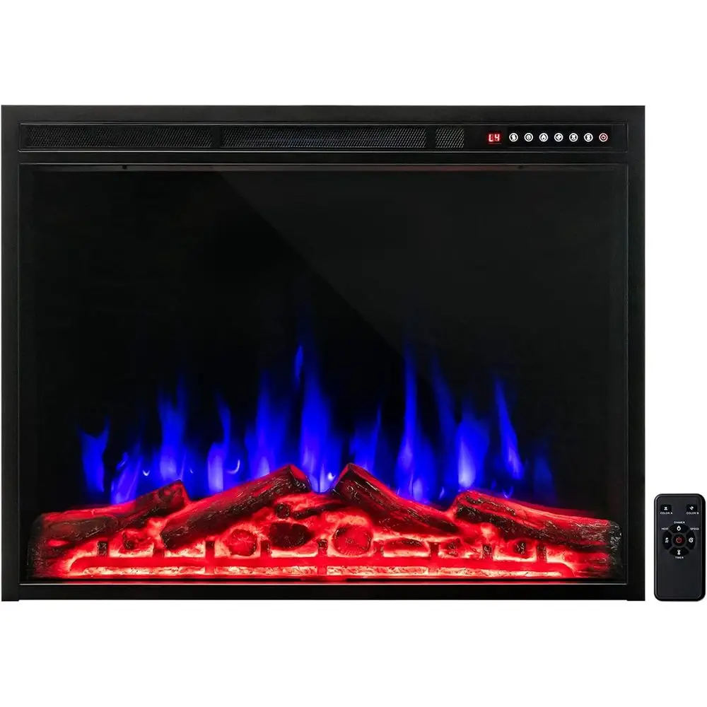 34 Wall-Mounted Electric Fireplace Heater, 4 Flame & Log Colors, 5-Level Brightness, Remote, 8H Timer, Overheat Protection, 1500
34 Wall-Mounted Electric Fireplace Heater, 4 Flame & Log Colors, 5-Level Brightness, Remote, 8H Timer, Overheat Protection, 1500