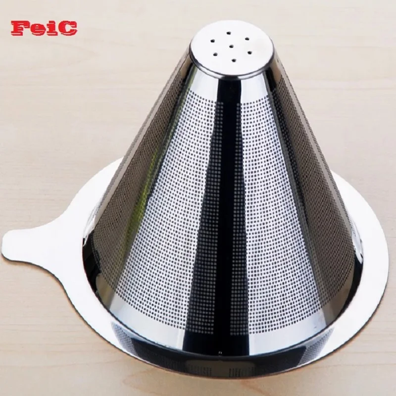FeiC 1pc Double Layer Stainless Steel Drip Coffee Filter Reusable no paper filter
FeiC 1pc Double Layer Stainless Steel Drip Coffee Filter Reusable no paper filter