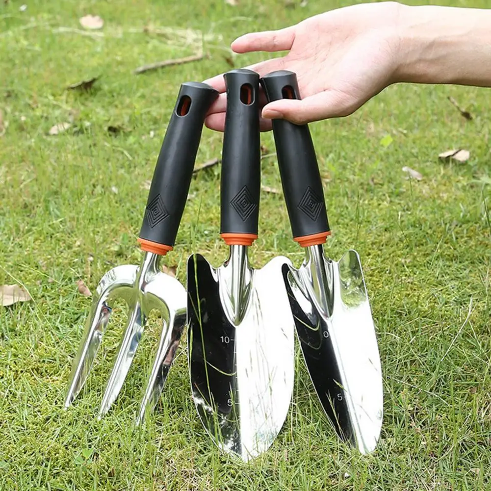 Mini Gardening Three-Piece Tool Set Stainless Steel Shovel Rake Gardening Tools Garden Pot Planting Tools Soil Transplant 
Mini Gardening Three-Piece Tool Set Stainless Steel Shovel Rake Gardening Tools Garden Pot Planting Tools Soil Transplant