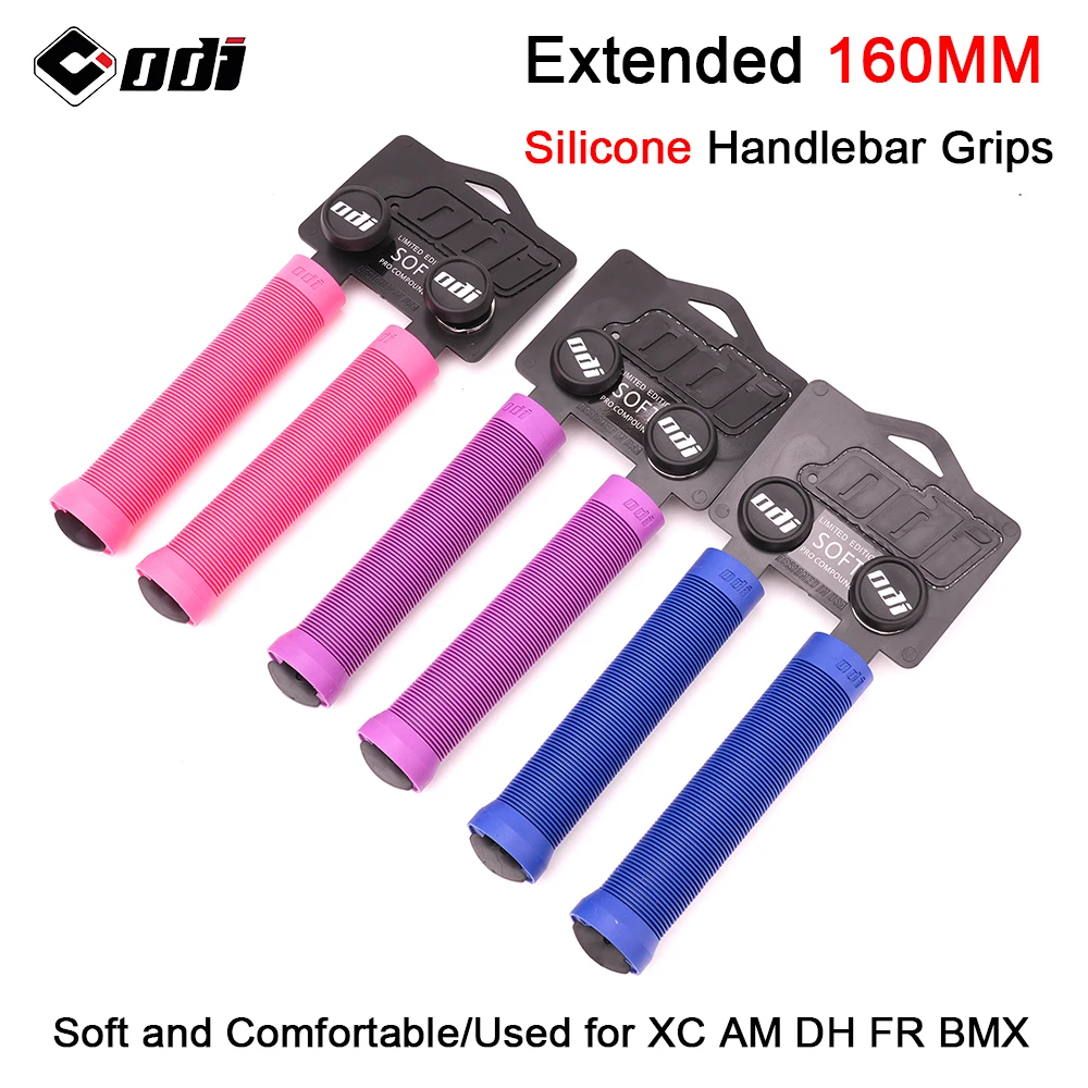ODI 160MM Extended Grip Soft Silicone Bike Grips MTB Handlebar Cuff Shockproof MTB Handle Cover for XC AM DH FR BMX Cycling Part
ODI 160MM Extended Grip Soft Silicone Bike Grips MTB Handlebar Cuff Shockproof MTB Handle Cover for XC AM DH FR BMX Cycling Part