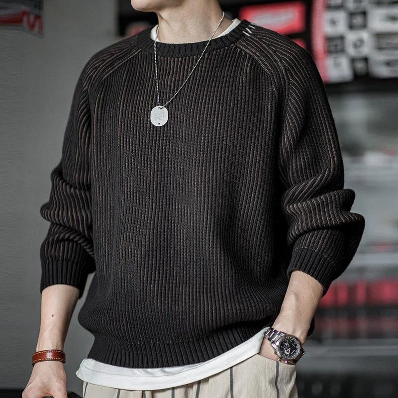 Maden Thiened Knitted Sweater round Ne oulder Insertion Men's Faion Ci Sle Autumn Winter Casual Pure Color Sweater
Maden Thiened Knitted Sweater round Ne oulder Insertion Men's Faion Ci Sle Autumn Winter Casual Pure Color Sweater