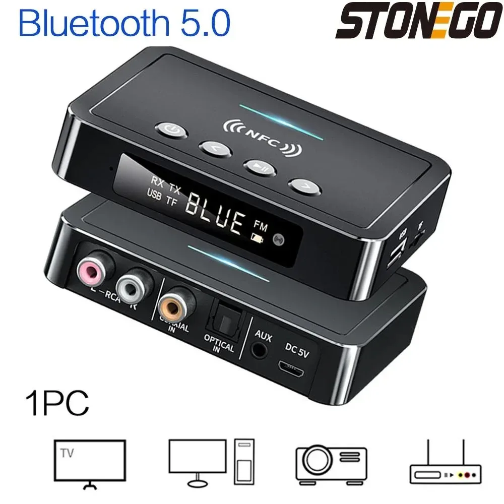 STONEGO NFC Bluetooth receiver 5.0 Bluetooth transmitter FM three-in-one Bluetooth adapter computer universal
STONEGO NFC Bluetooth receiver 5.0 Bluetooth transmitter FM three-in-one Bluetooth adapter computer universal