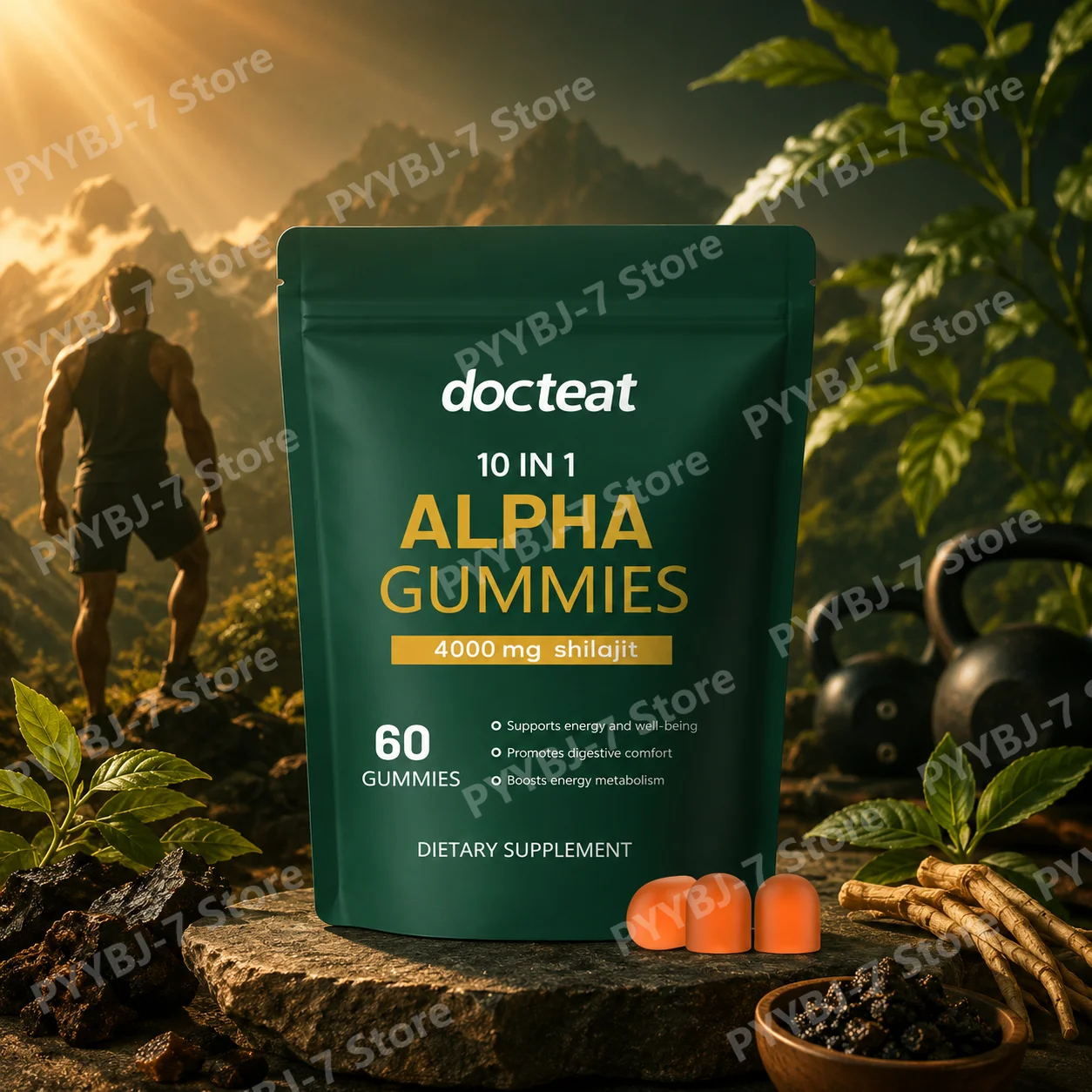 10 in 1 Shilajit Gummies 4000mg with Ashwagandha Root Extract, 60 Gummies, Energy Support Wellness Supplement for Adults
10 in 1 Shilajit Gummies 4000mg with Ashwagandha Root Extract, 60 Gummies, Energy Support Wellness Supplement for Adults