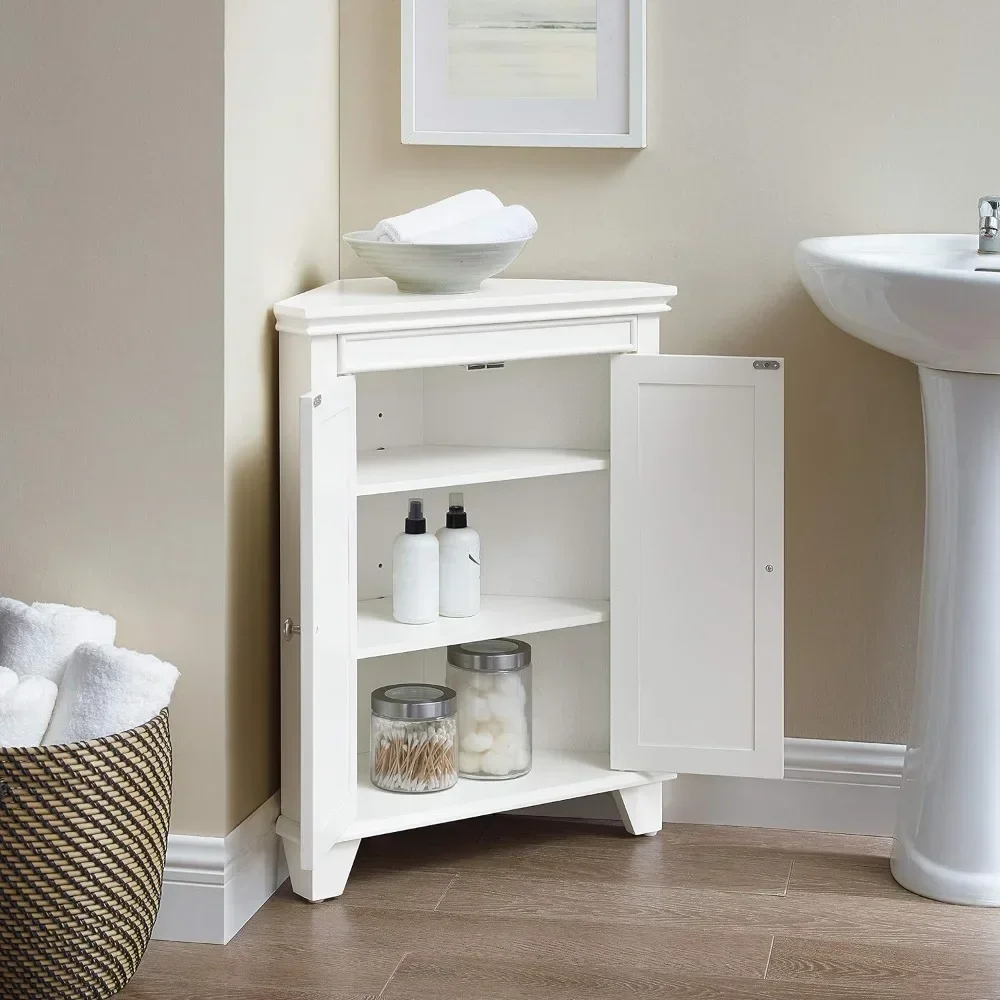Bathroom cabinet, furniture corner cabinet, white, with two adjustable and movable shelves, household bathroom cabinet
Bathroom cabinet, furniture corner cabinet, white, with two adjustable and movable shelves, household bathroom cabinet