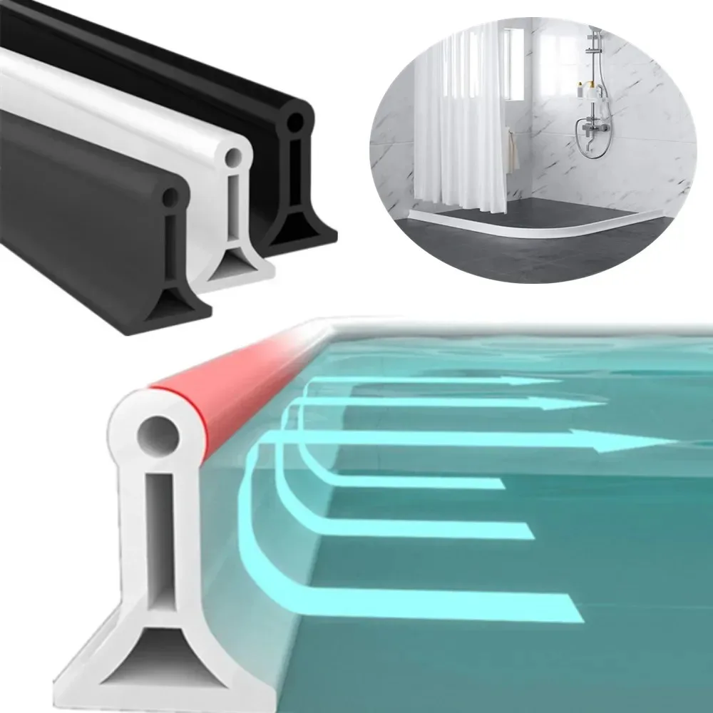 1pc 2m/78.74in Bendable Bathroom Water Stopper Retaining Strip Water Shower Dam Flood Barrier Dry&Wet Separation Blocke
1pc 2m/78.74in Bendable Bathroom Water Stopper Retaining Strip Water Shower Dam Flood Barrier Dry&Wet Separation Blocke