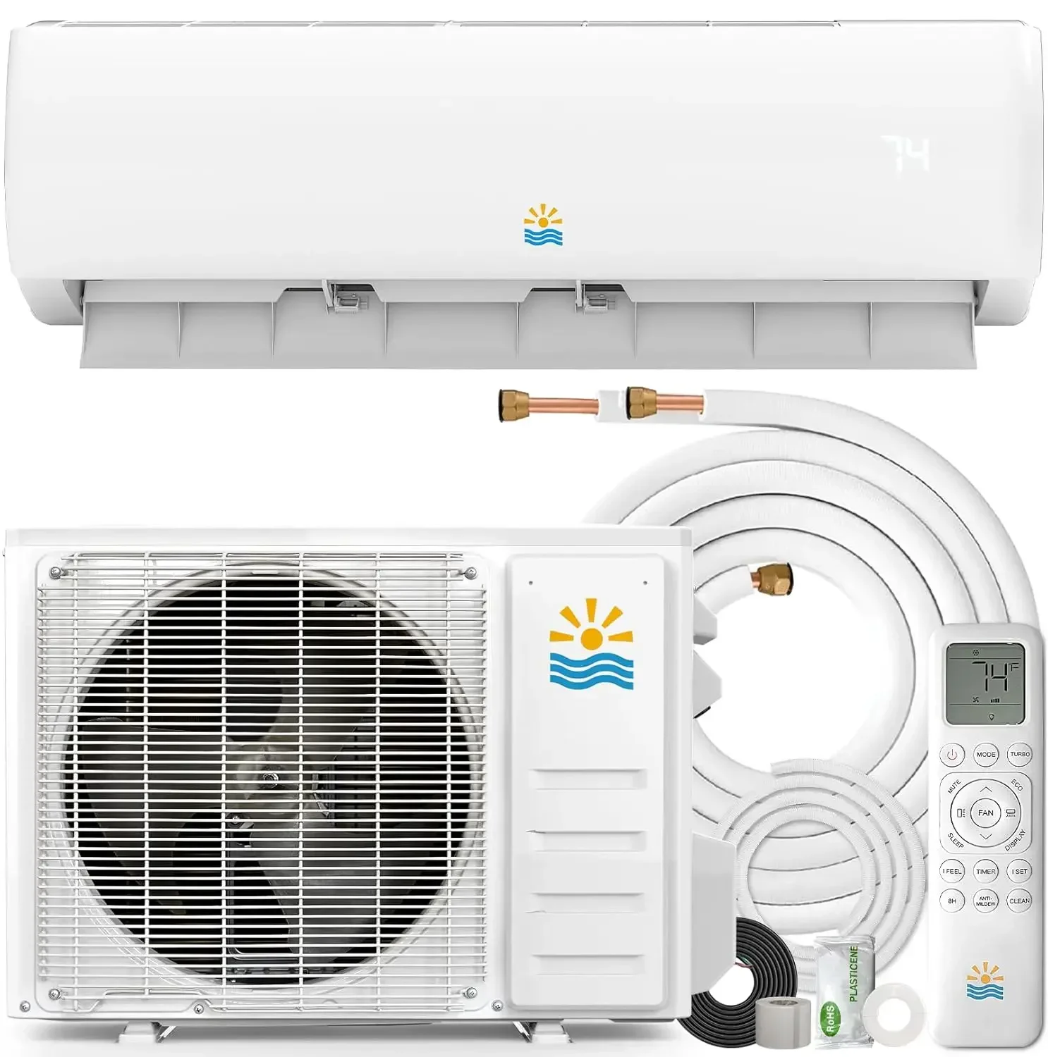 11500 BTU Mini Split AC/Heating System - Pr-echarged Split Air Conditioner with Heat Pump, 17 SEER2, 115V Energy, Customized
11500 BTU Mini Split AC/Heating System - Pr-echarged Split Air Conditioner with Heat Pump, 17 SEER2, 115V Energy, Customized