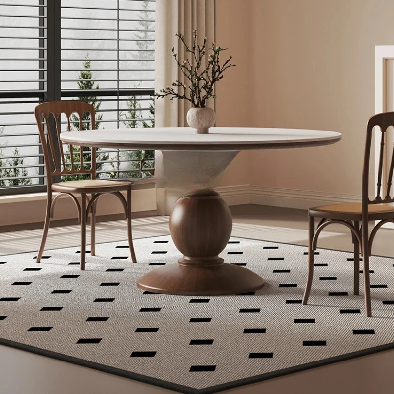 Antique Style Solid Wood Stone Plate round Table Nordic Dining Table Dining Tables and Chairs Set round Band Turntable Home
Antique Style Solid Wood Stone Plate round Table Nordic Dining Table Dining Tables and Chairs Set round Band Turntable Home