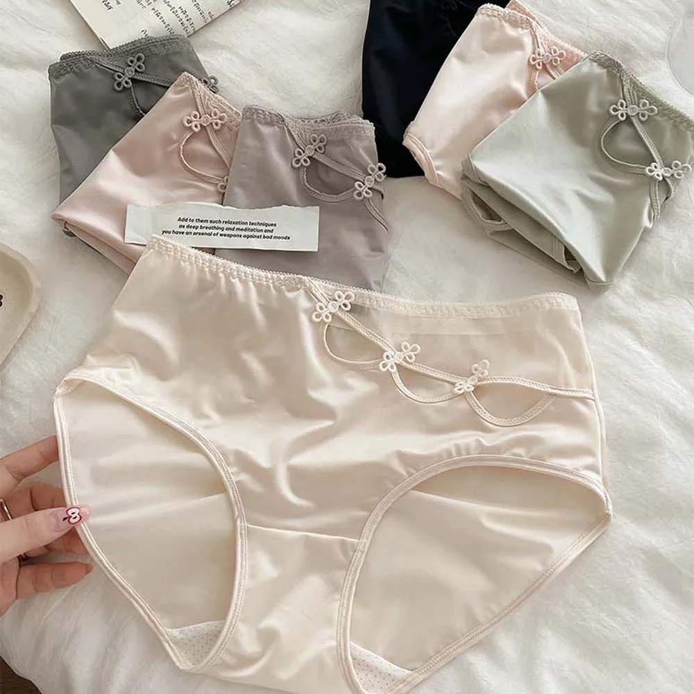 Light Luxury Low Waist Satin Silk Panties Chinese Knot Solid Color Ruffles Briefs Underpants Lingeries Women's Panties Girl Lady
Light Luxury Low Waist Satin Silk Panties Chinese Knot Solid Color Ruffles Briefs Underpants Lingeries Women's Panties Girl Lady