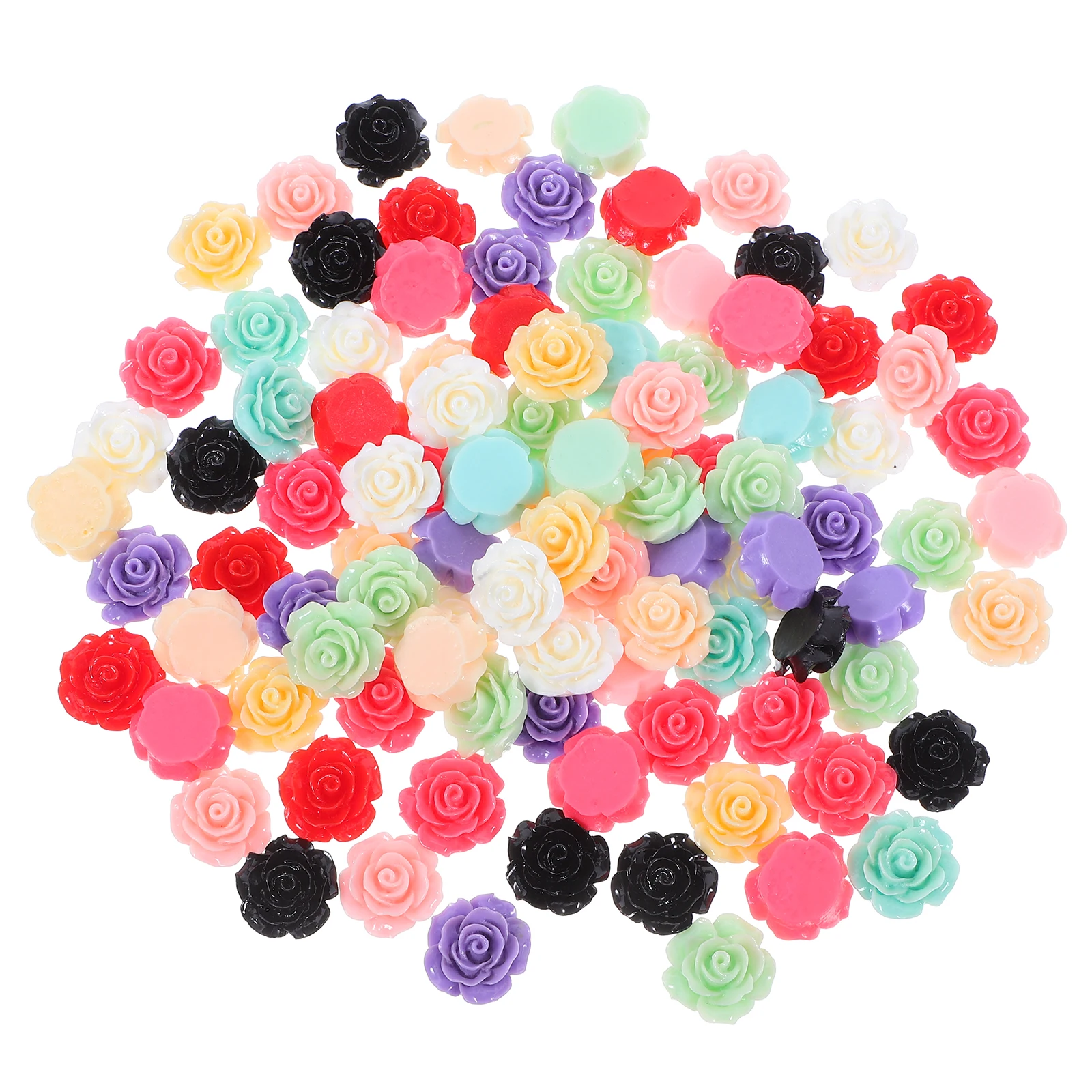 100Pcs Resin Rose Flowers Beads Flatback DIY Cabochons Accessory Embellishment for Scrapbooking Craft 18mm (Assorted Color)
100Pcs Resin Rose Flowers Beads Flatback DIY Cabochons Accessory Embellishment for Scrapbooking Craft 18mm (Assorted Color)