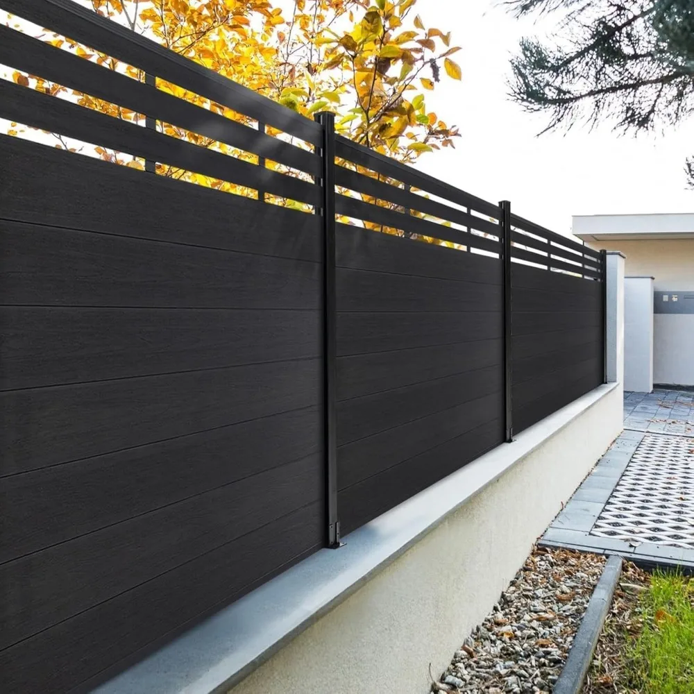 6 Ft×6 Ft Semi-Closed Privacy Fence, Composite Fence Panels, Wood Outdoor Privacy Fence Screen No-Dig Posts Kit (2 Posts, Black)
6 Ft×6 Ft Semi-Closed Privacy Fence, Composite Fence Panels, Wood Outdoor Privacy Fence Screen No-Dig Posts Kit (2 Posts, Black)