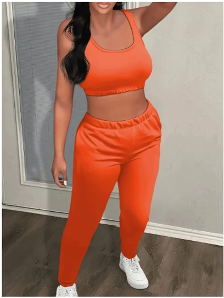 Оранжевый комплект из двух предметов: укороченный топ без рукавов и бретелек и жилет для женщин, повседневный летний спортивный стиль
Оранжевый комплект из двух предметов: укороченный топ без рукавов и бретелек и жилет для женщин, повседневный летний спортивный стиль