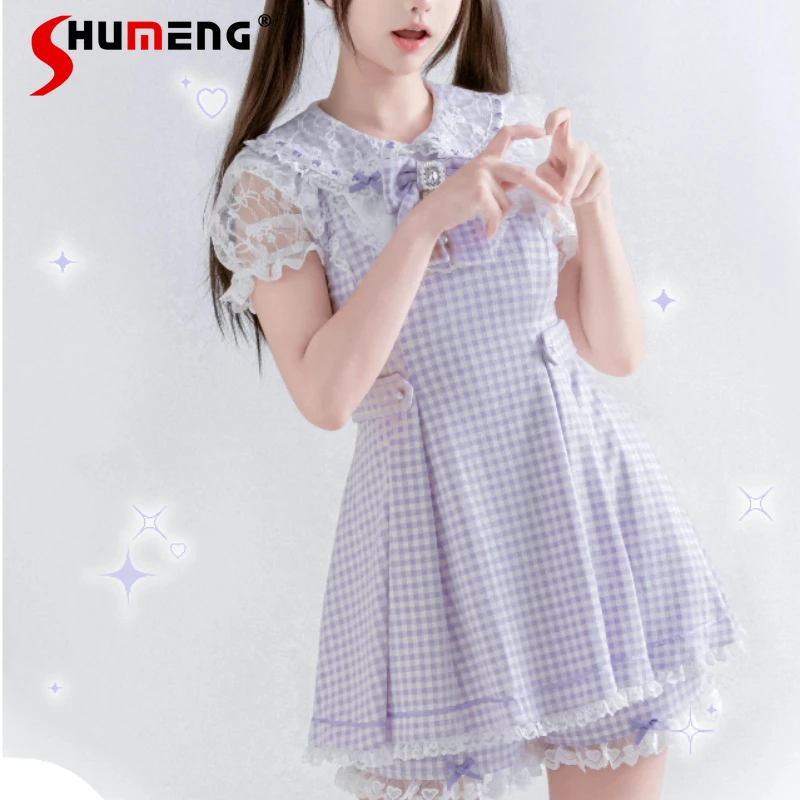 Japanese Rojita Style Mass Production Type Mine Series Suit Two-color Lolita Sweet Cute Shorts Tops Suit 2-piece Set For Ladies
Japanese Rojita Style Mass Production Type Mine Series Suit Two-color Lolita Sweet Cute Shorts Tops Suit 2-piece Set For Ladies