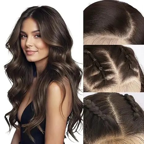 13×4 Dark Brown Lace Front Wig 26Inch Long Wavy Brown Wig with Baby Hair Synthetic Lace Front Wig for Women Daily Party Use
13×4 Dark Brown Lace Front Wig 26Inch Long Wavy Brown Wig with Baby Hair Synthetic Lace Front Wig for Women Daily Party Use