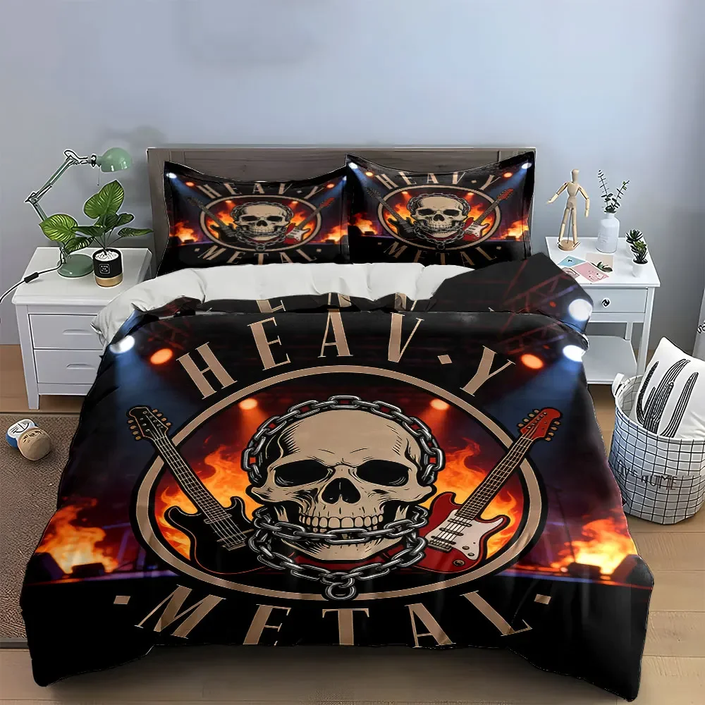 Heavy Metal Guitar Decor Set Soft Comfortable Duvet Cover Bedding Set Included 1*Duvet Cover & 2*Pillowcases, gift
Heavy Metal Guitar Decor Set Soft Comfortable Duvet Cover Bedding Set Included 1*Duvet Cover & 2*Pillowcases, gift
