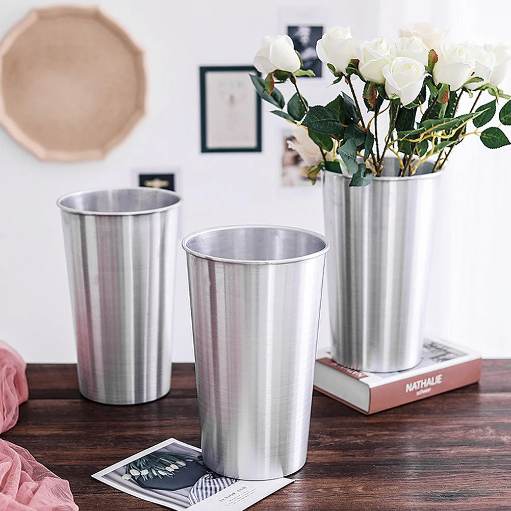 Storage Bucket Metal Simple Bucket For Home Office Decor Tall Flower Vase Rustic Floor Vase Aluminum Flower Container 
Storage Bucket Metal Simple Bucket For Home Office Decor Tall Flower Vase Rustic Floor Vase Aluminum Flower Container