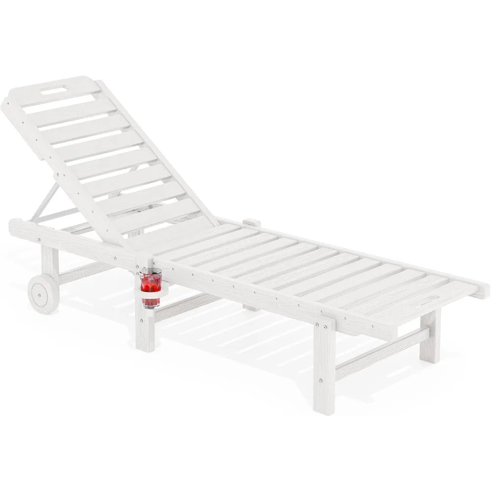 Patio Chaise Lounge Chair, 78" Length Outdoor Lounge Chair with 5 Positions Adjustable Backrest,Lounge Chair with Rolling Wheels
Patio Chaise Lounge Chair, 78" Length Outdoor Lounge Chair with 5 Positions Adjustable Backrest,Lounge Chair with Rolling Wheels