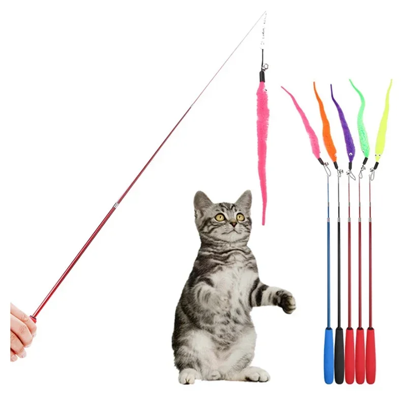 5pcs Colorful Cat Teaser Wand Rod Chase Toys Replacement Refill Plush Worms Pet Cat Tease Interactive Training Playing Stick Toy
5pcs Colorful Cat Teaser Wand Rod Chase Toys Replacement Refill Plush Worms Pet Cat Tease Interactive Training Playing Stick Toy