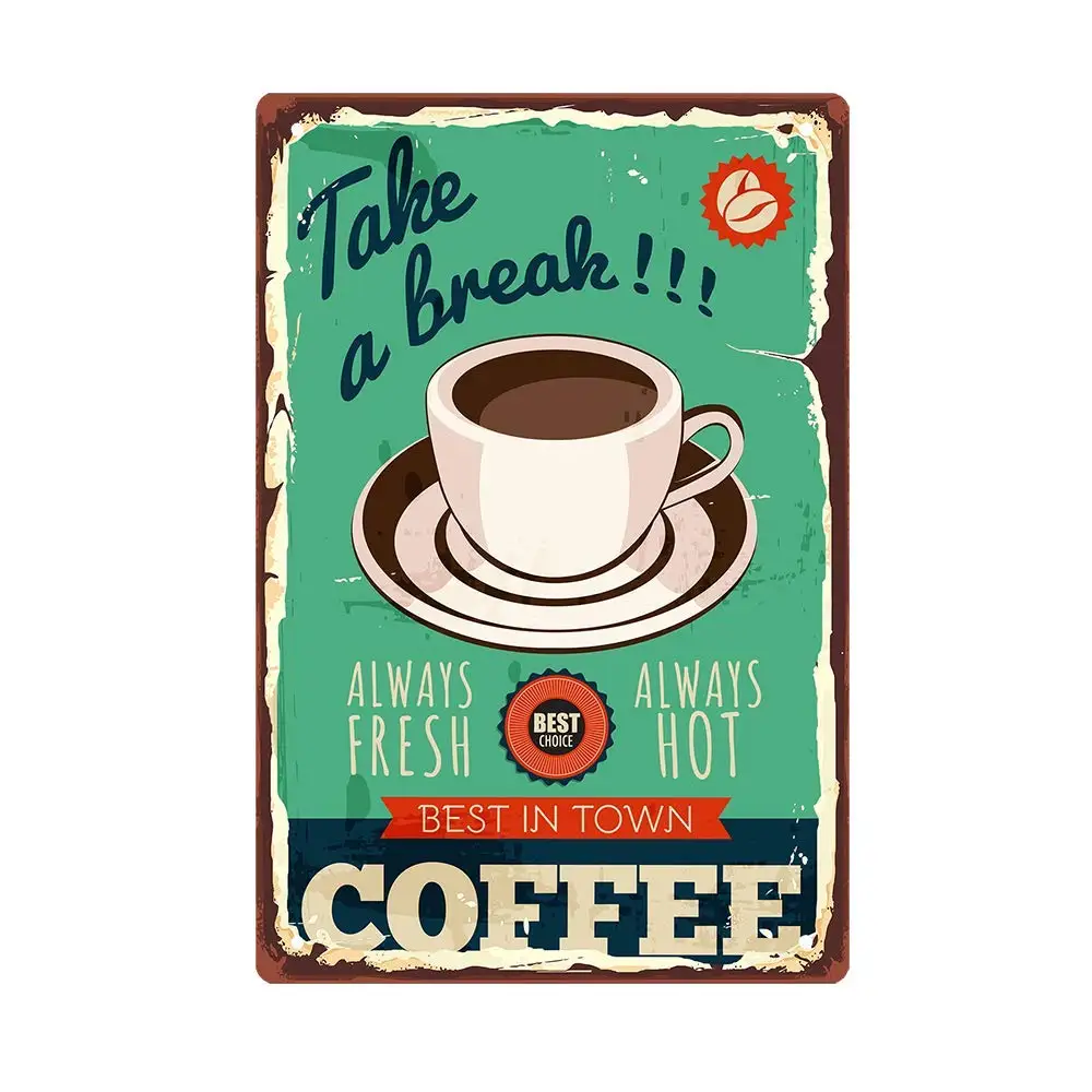 Kalynvi Vintage Coffee Tin Sign for Bar Pub Farm House Retro Coffee Poster Plaque Metal Sign Wall Decorative 12" X 8
Kalynvi Vintage Coffee Tin Sign for Bar Pub Farm House Retro Coffee Poster Plaque Metal Sign Wall Decorative 12" X 8