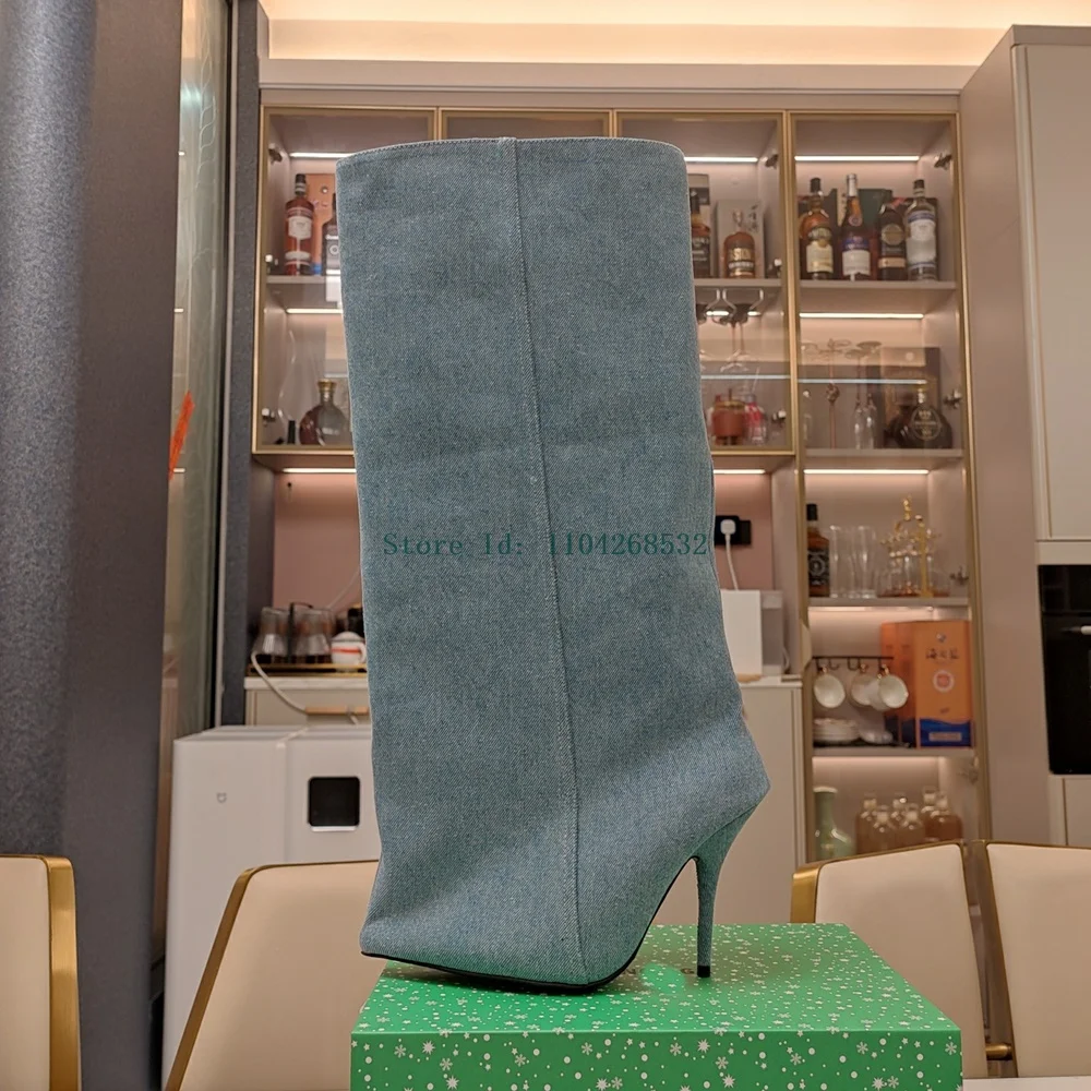 Denim Slouchy Boots Sexy Pointed Toe Stiletto Slip On Solid 2025 New Arrivals Fashion Lady Modern Boots Winter/sqring/Autumn
Denim Slouchy Boots Sexy Pointed Toe Stiletto Slip On Solid 2025 New Arrivals Fashion Lady Modern Boots Winter/sqring/Autumn