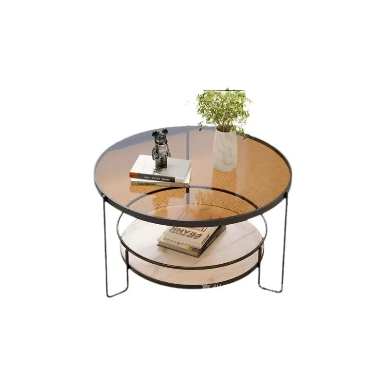 Internet celebrity modern Italian glass coffee table small apartment living room round household minimalist mini table brown fur
Internet celebrity modern Italian glass coffee table small apartment living room round household minimalist mini table brown fur